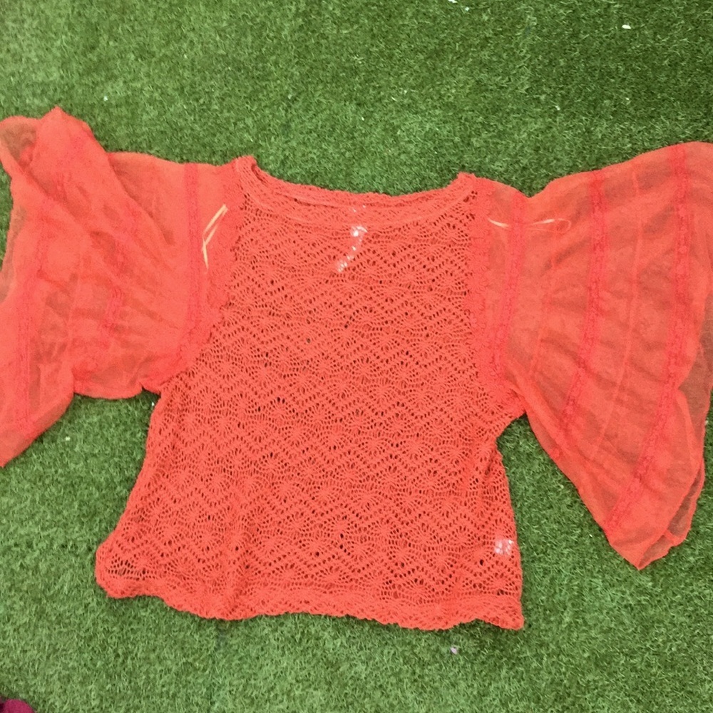 Free people New Romantics crochet top shirt xs 0 2